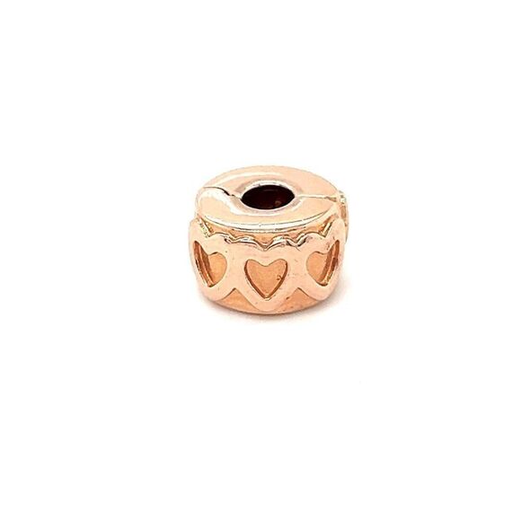 Pandora Rose Heart Clip Charm - Picture 1 of 4